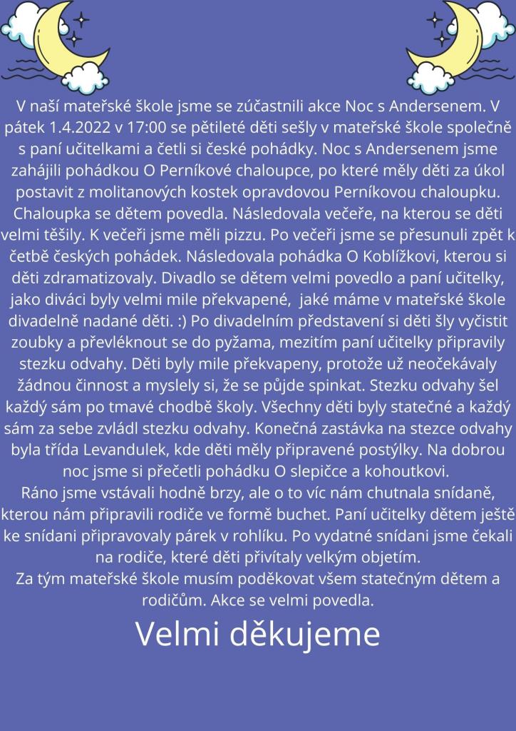 noc s&nbsp;andersenem