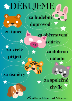 Poděkování za účast na masopustu